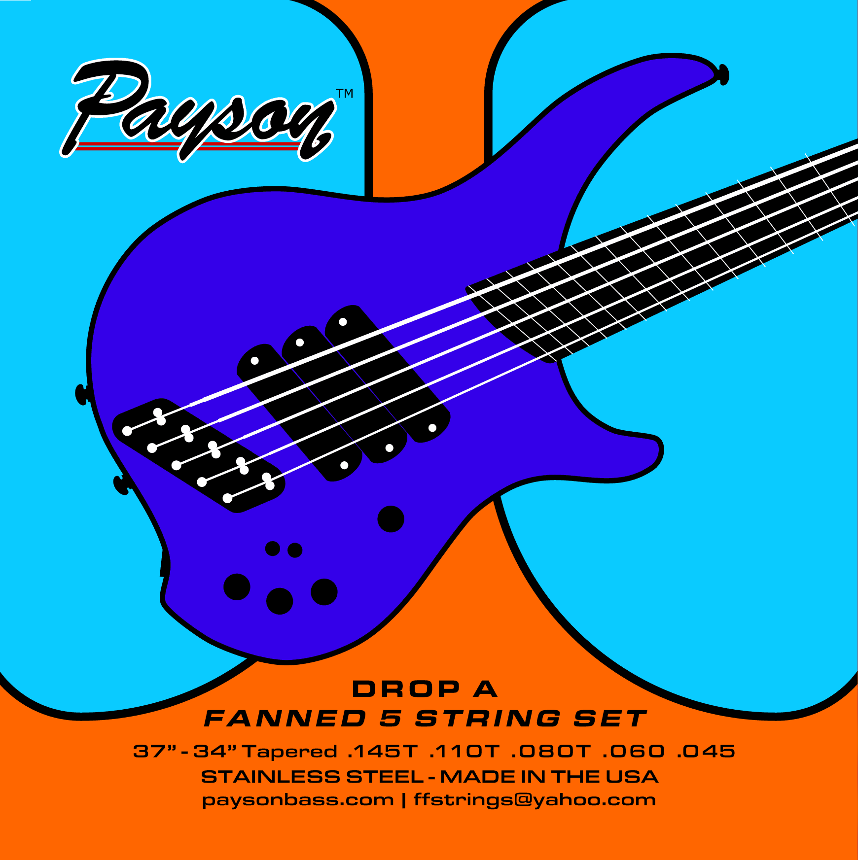 Payson SS DROP A STANDARD - MULTI-SCALE 5 String Bass Set