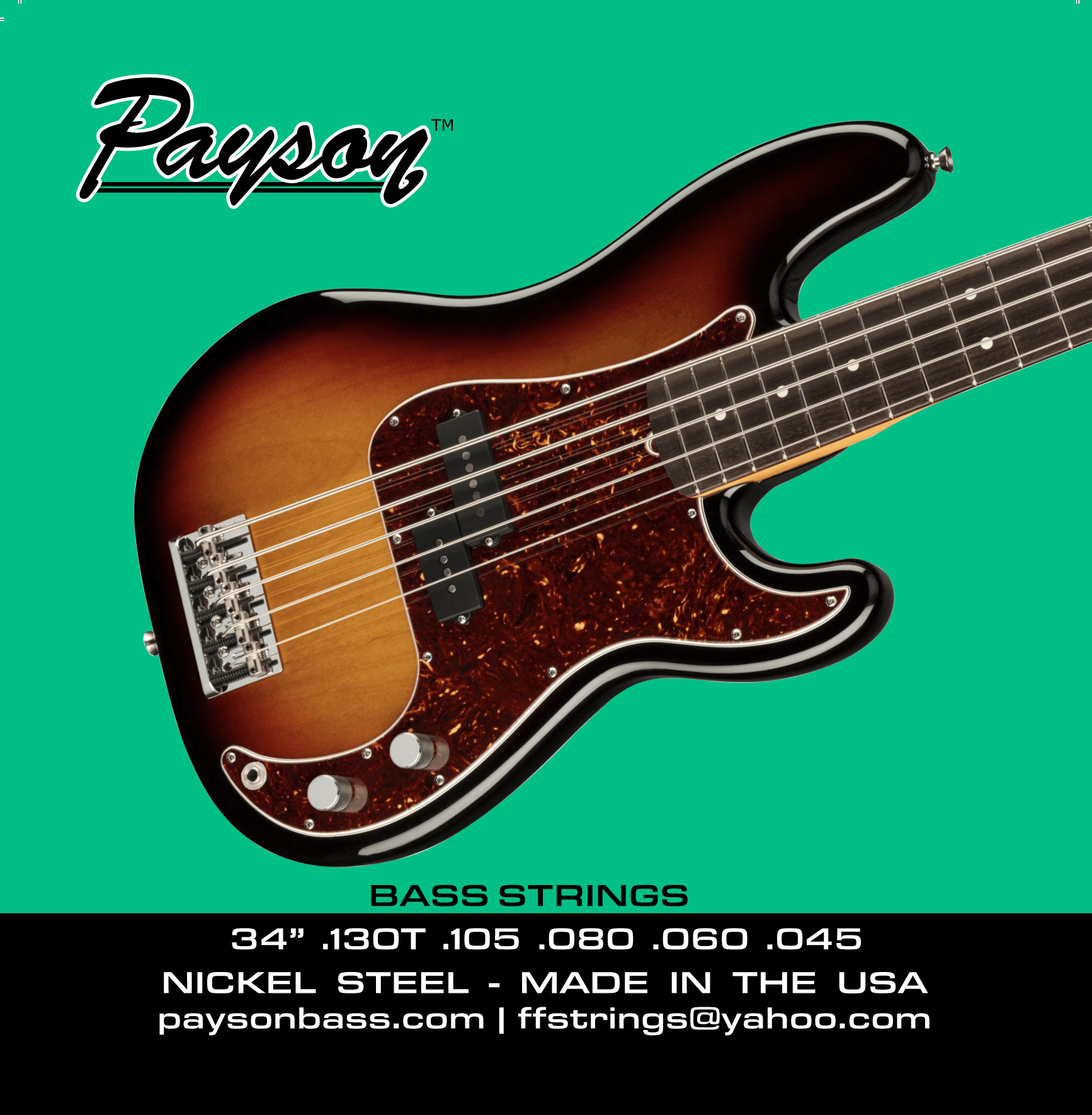 Payson Balanced 5 String Bass String Set