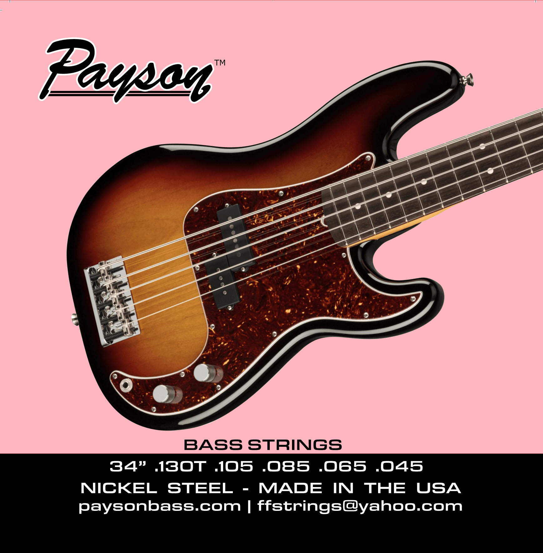 Payson Standard 5 String Bass String Set