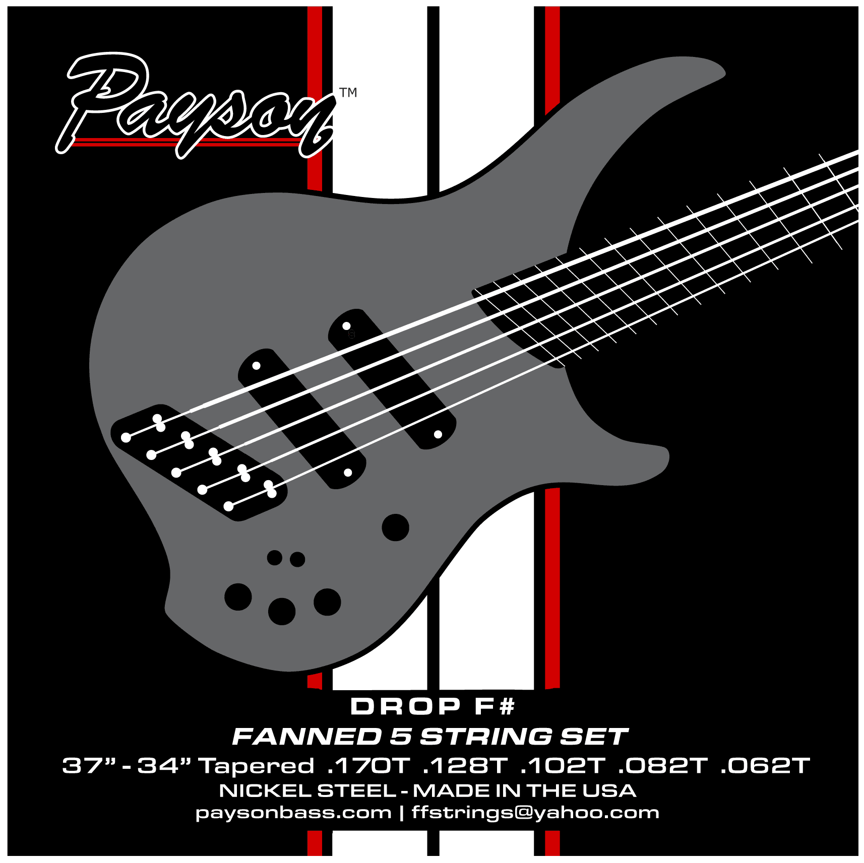 Payson NS DROP F# STANDARD - MULTI-SCALE 5 String Bass Set