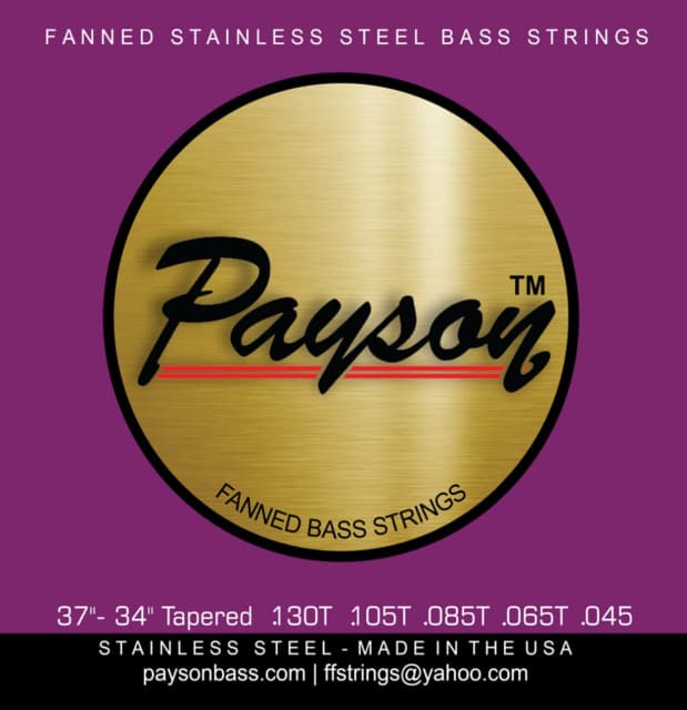 Payson Fanned Fret Multi-Scale Stainless Steel 6 Bass String Set